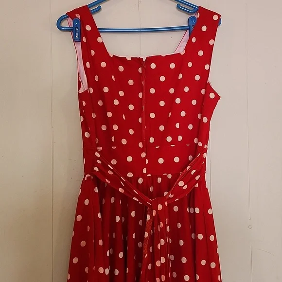 Leslie Lucks Red Polka Dot Dress - Picture 9 of 12